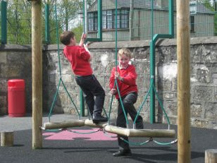 Year 4/5 having fun outside!