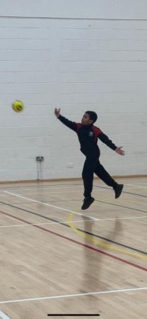 Year 6 have a go at Handball!