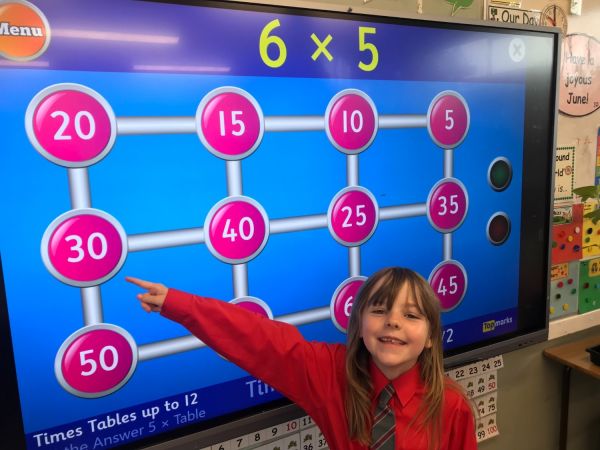 P.3 working very hard on their TIMES TABLES!