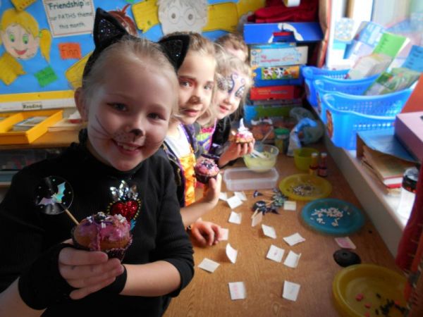 BOOgie Time and scary bun decorating in Mrs Crosbie's class today!