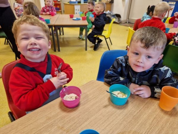 Nursery porridge was 'just right'!