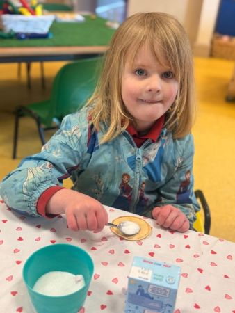Delicious pancakes in nursery!