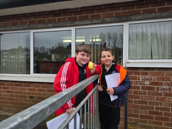 Mrs Brown's class head outdoors for some data handling!