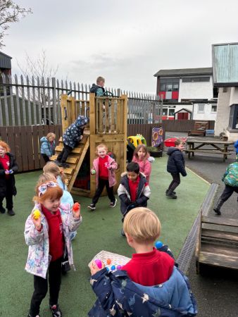 A special Easter visitor in Nursery!